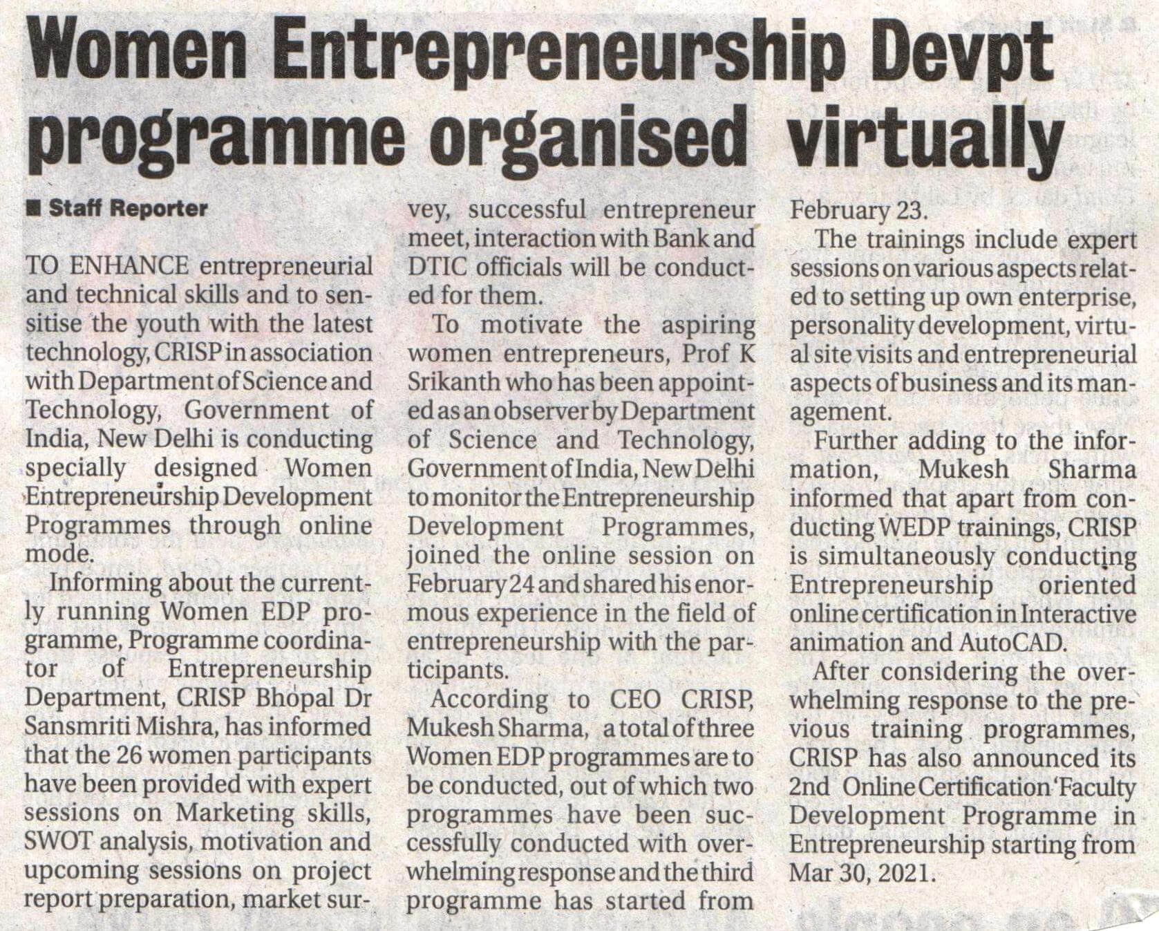 Women entrepreneurship