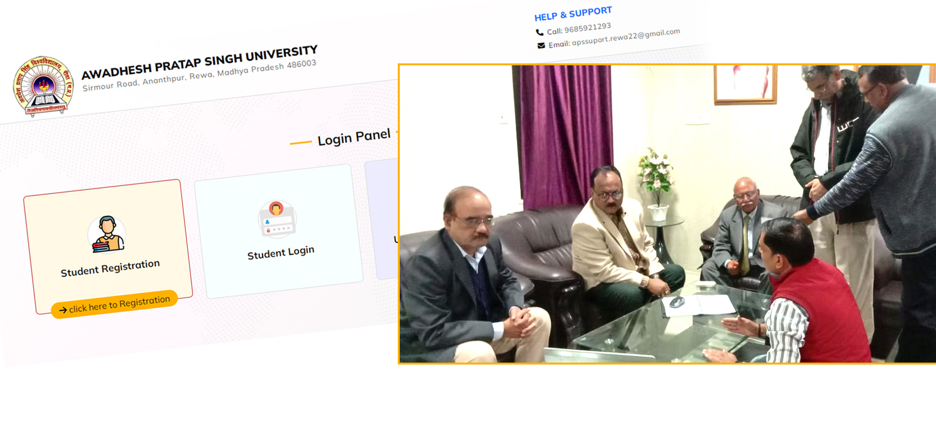 University Service Delivery Platform : APS University Rewa, Madhya Pradesh